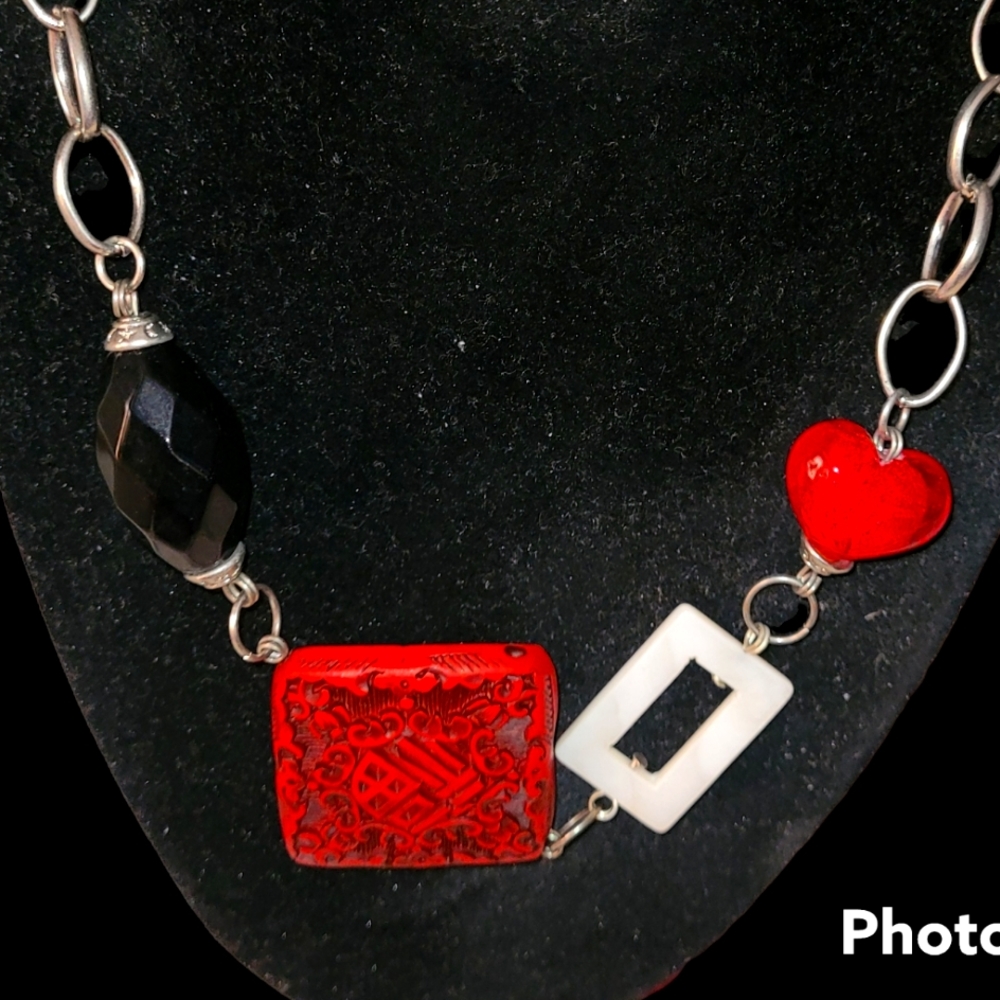 NWT- 36" link Geometric Necklace- slide over